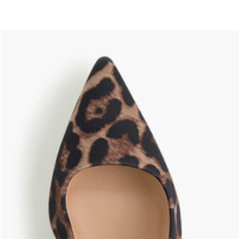 J. Crew Elsie Stiletto pumps in leopard satin